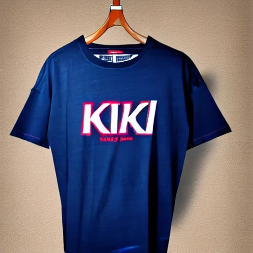 Image similar to A tied-dyed t-shirt with kirkland logo at the front