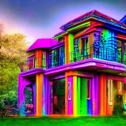 Image similar to psychadelic house