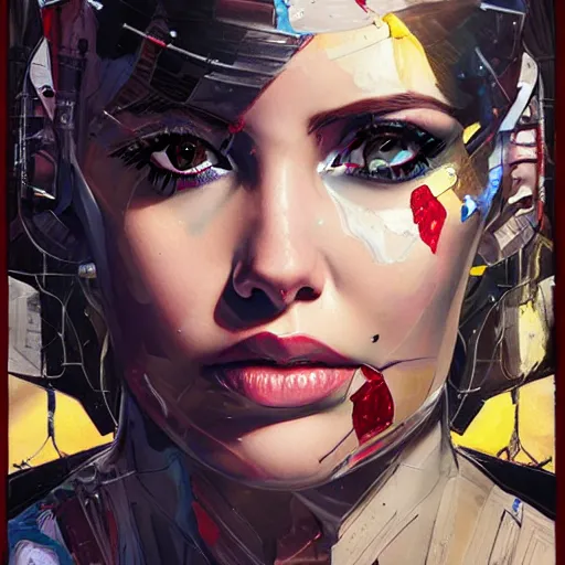 Image similar to portrait of a female android, by MARVEL comics and Sandra Chevrier, 8k