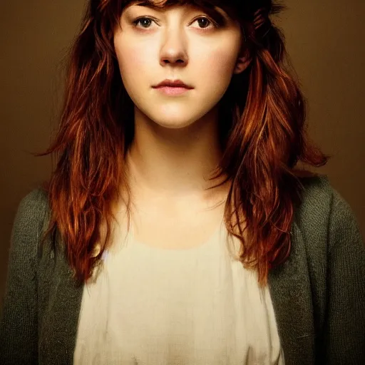 Image similar to a masterpiece portrait photo of a beautiful young woman who looks like a manic pixie dream girl mary elizabeth winstead, symmetrical face