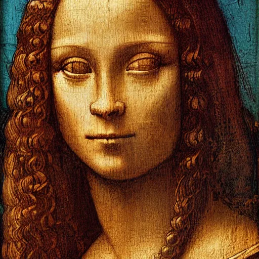 Prompt: DaVinci painting discovered - Moana Lisa