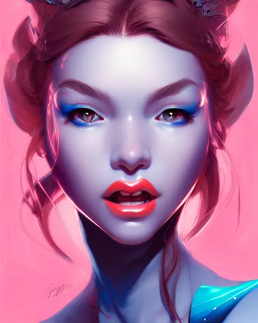 Image similar to digital art, fantasy portrait of happy girl, by James Jean and by artgerm, by ross tran , ultradetailed, charachter design, concept art, trending on artstation,