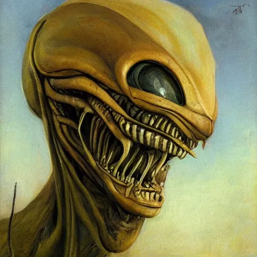 Prompt: alien by repin