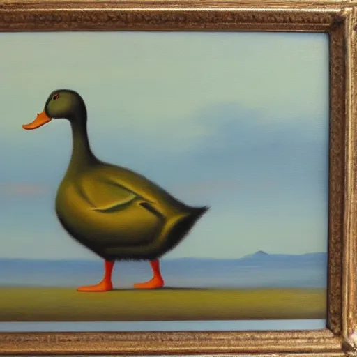 Image similar to a duck on the prowl oil painting julie curtiss