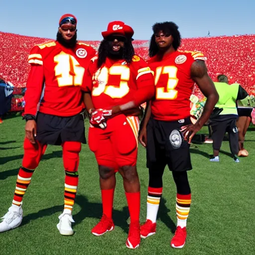 Prompt: the Kansas City Chiefs Players as Nedoroids 8k