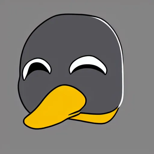 Image similar to twitch chat emote version of a duck, simple white background