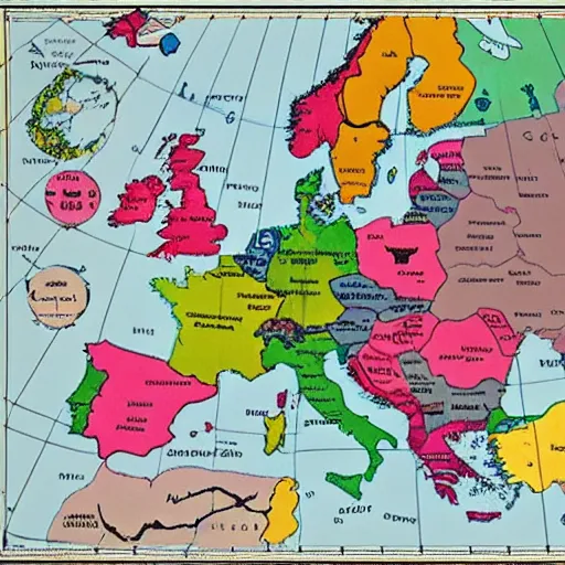 Image similar to map of europe with USSR highlighted, 1945