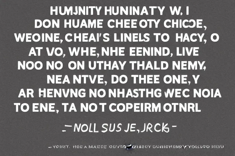 Prompt: humanity: we do not chose who we are, we are but one shade of all living things, life is fire, together we consume free energy until there is no more