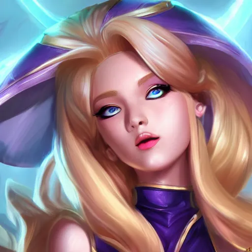 Image similar to lux from league of legends, portrait