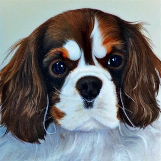 Image similar to cavalier king charles spaniel, realistic