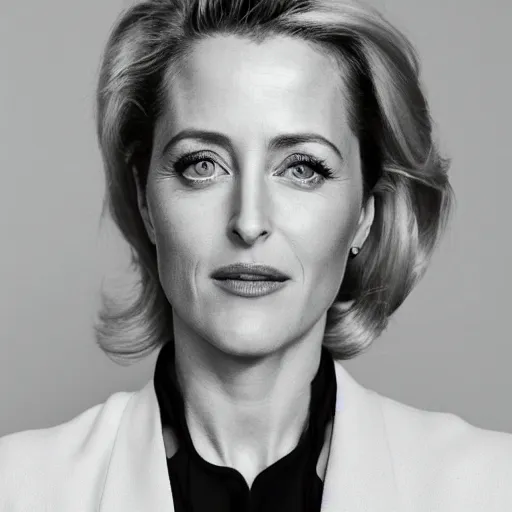 Image similar to photo of gillian anderson by jesse brew