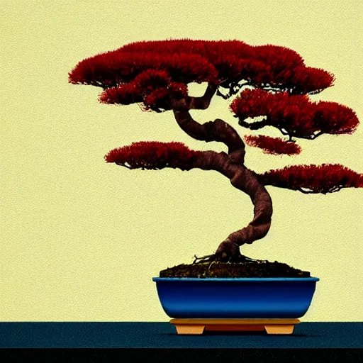 Image similar to bonsai tree but minimalistic concept art by frank stella gilleard james whalen tom, colorful, soft light, trending on artstation, minimalism