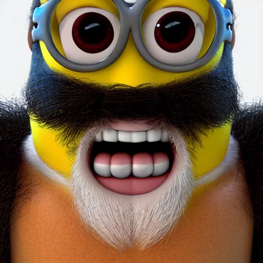 Prompt: hairy minion, 3d render