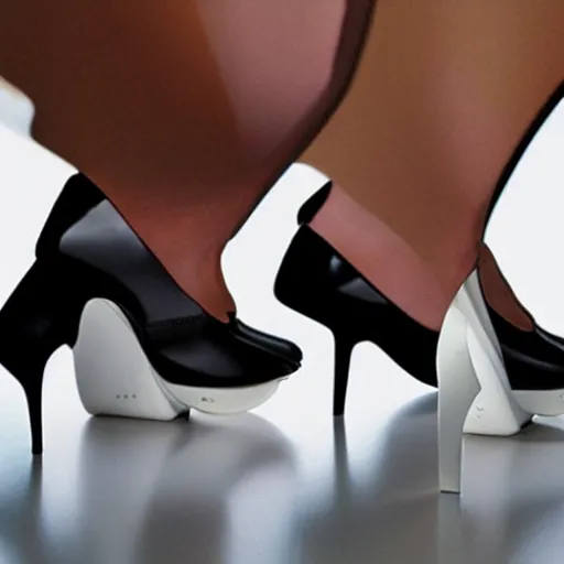 Prompt: heels designed by zaha hadid, catalogue photo