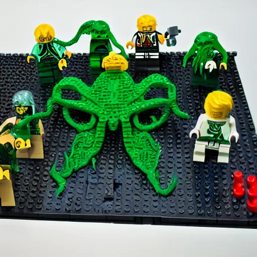 Image similar to lego set of cthulhu lovecraftian