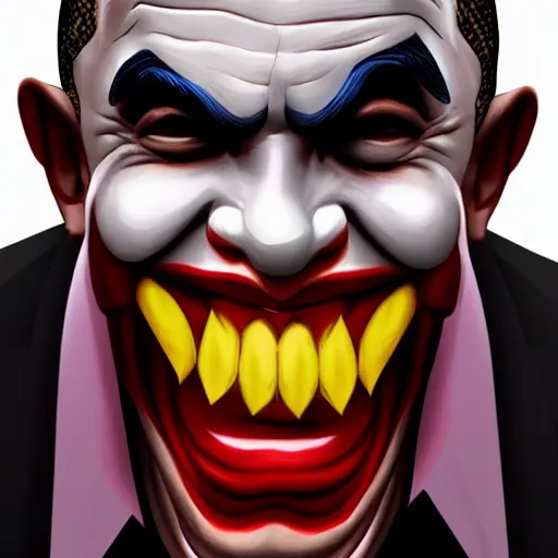 Prompt: obama as the joker, artstation