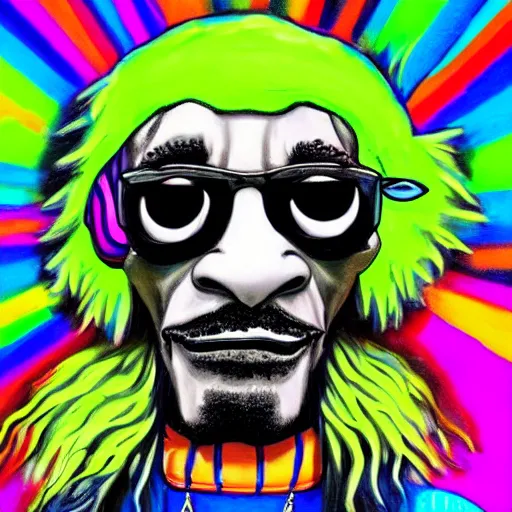 Image similar to a snoop dogg tennis ball monster, snoop dogg, colorful, digital art, fantasy, magic, chalk, trending on artstation, ultra detailed, professional illustration by basil gogos