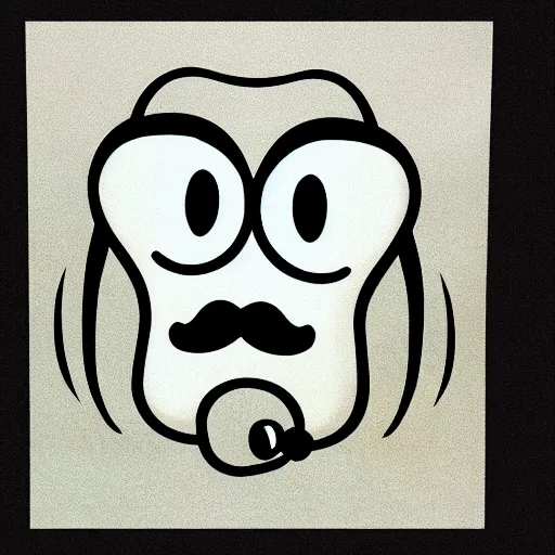 Prompt: squidward with a mustache