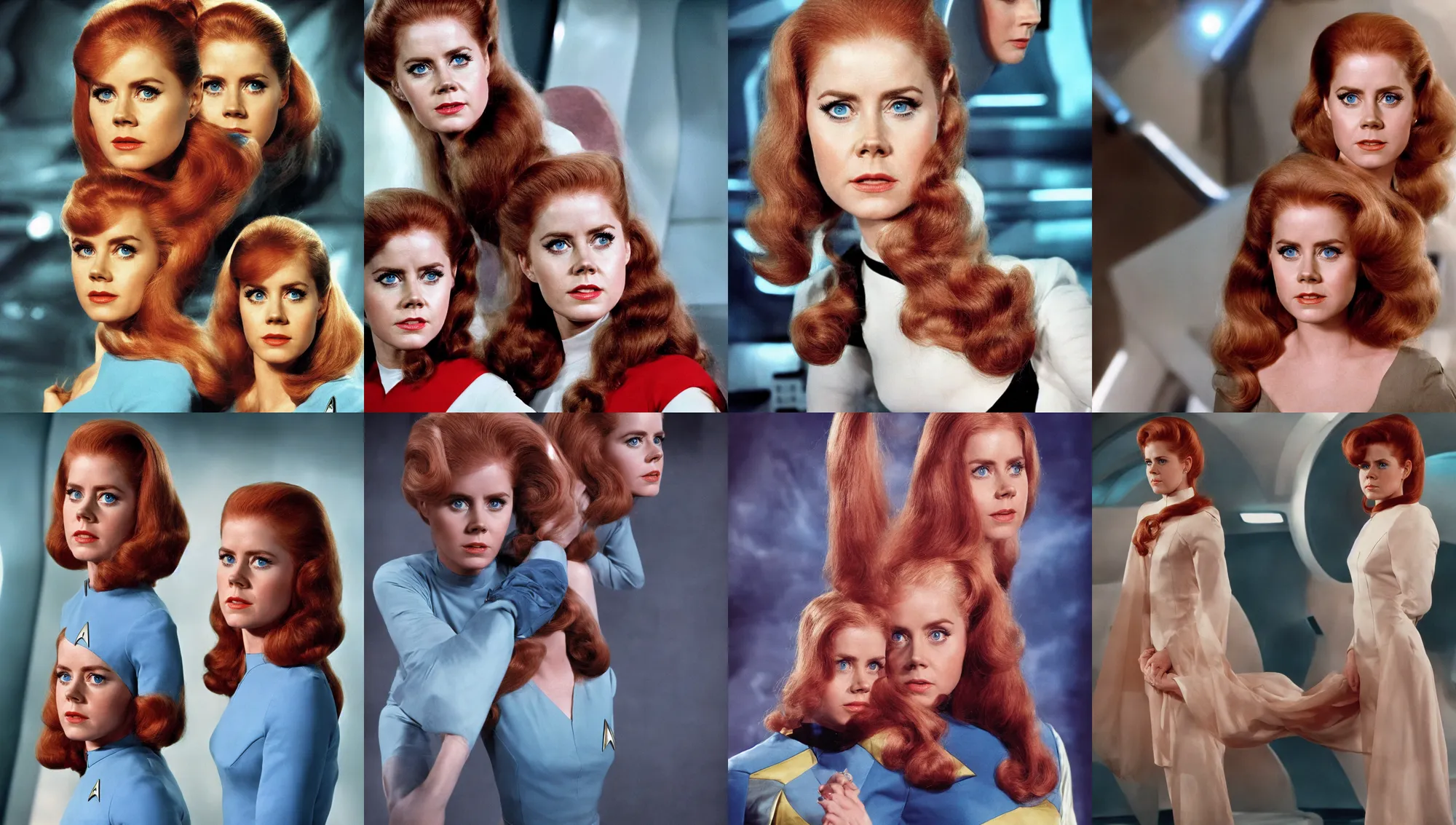 Image similar to portrait of amy adams in star trek : the next generation, 1 9 6 0 s technicolor