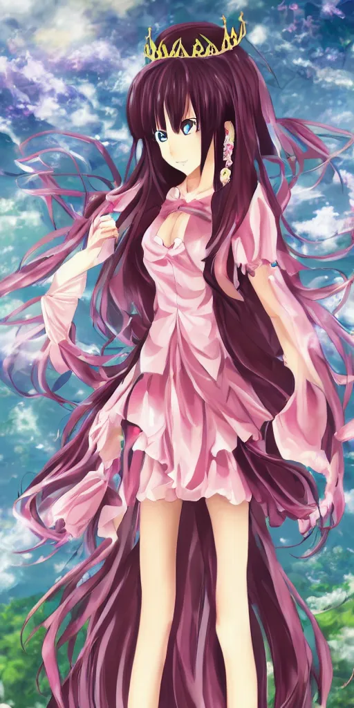 Image similar to of a full body portrait of a anime princess