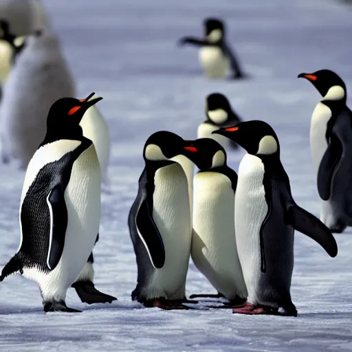 Image similar to human - like penguins