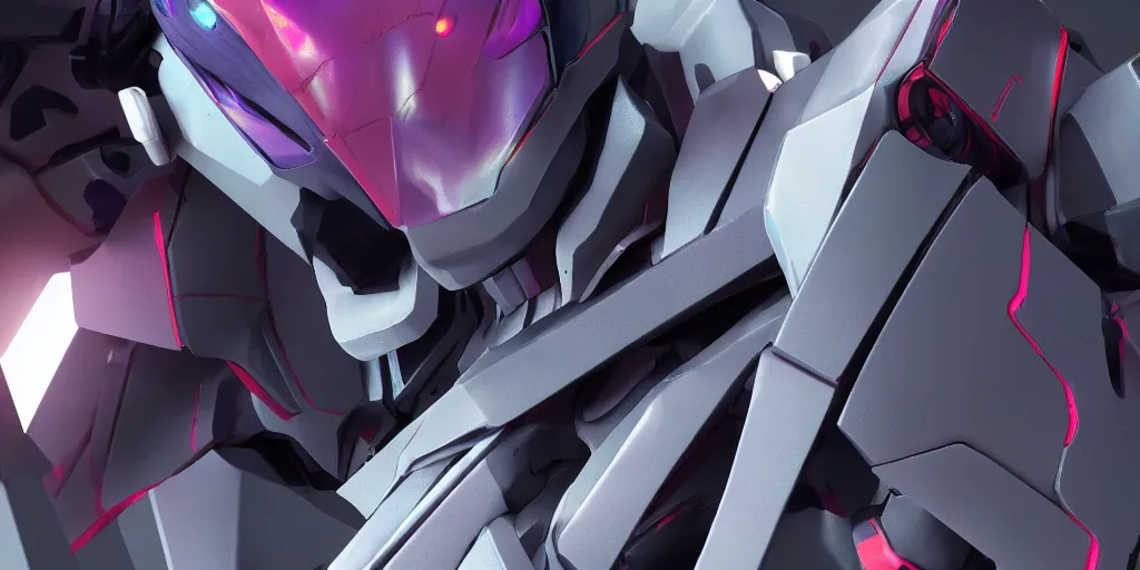 Image similar to neon Genesis evangelion 01 mech concept art close up shot face, 3d art, vfx, octane render, unreal engine, blender