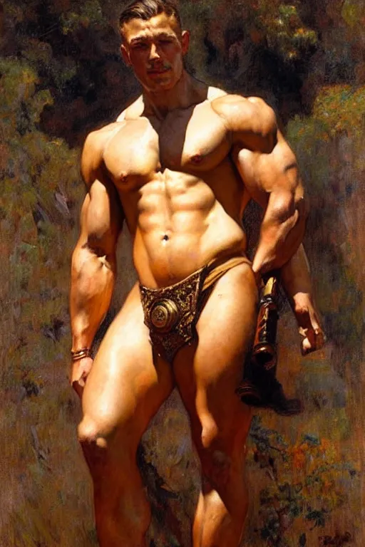 Image similar to muscular gigachad, painting by gaston bussiere, craig mullins, j. c. leyendecker