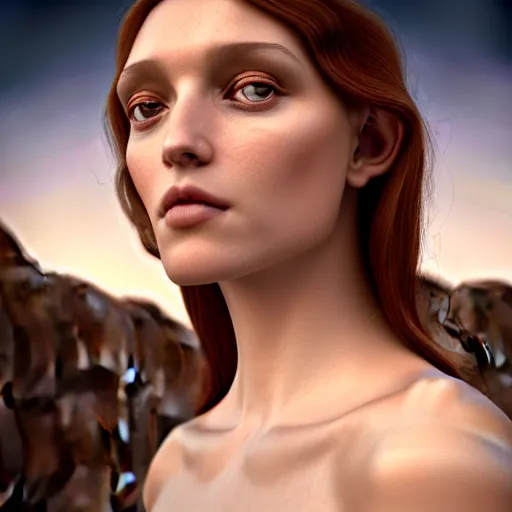 Image similar to photographic portrait of a stunningly beautiful hermetic order of the golden dawn art nouveau female in soft dreamy light at sunset, contemporary fashion shoot, by edward robert hughes, annie leibovitz and steve mccurry, david lazar, jimmy nelsson, breathtaking, 8 k resolution, extremely detailed, beautiful, establishing shot, artistic, hyperrealistic, beautiful face, octane render