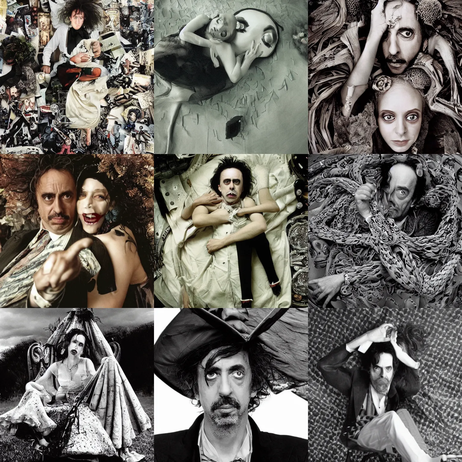 Prompt: Tim burton, high detail, photography by Annie Leibovitz