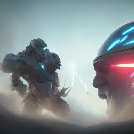 Image similar to two fearless leaders, concept art, matt painting, octane, highly realistic, volumetric lightning, ambient light, trending on artstation, 8 k, award winning