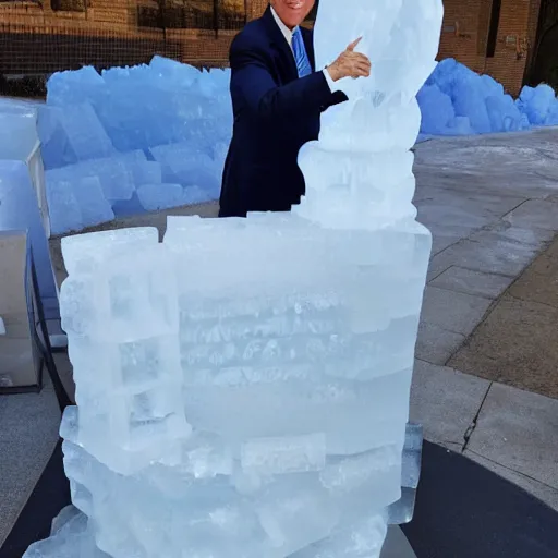 Image similar to joe biden ice sculpture