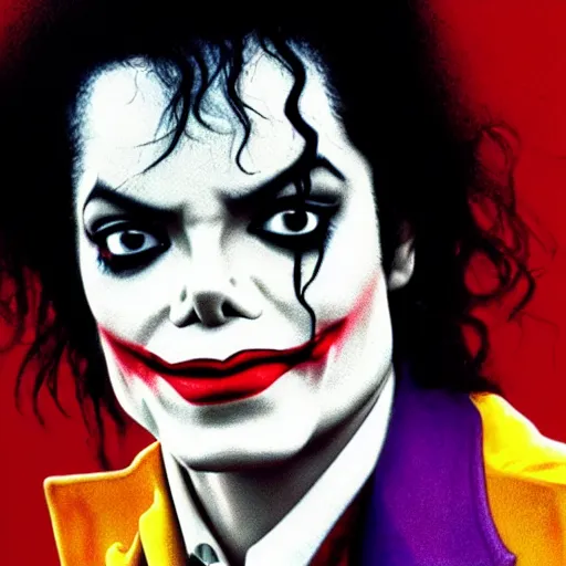 Image similar to Michael Jackson as The Joker 8k hdr amazing lighting