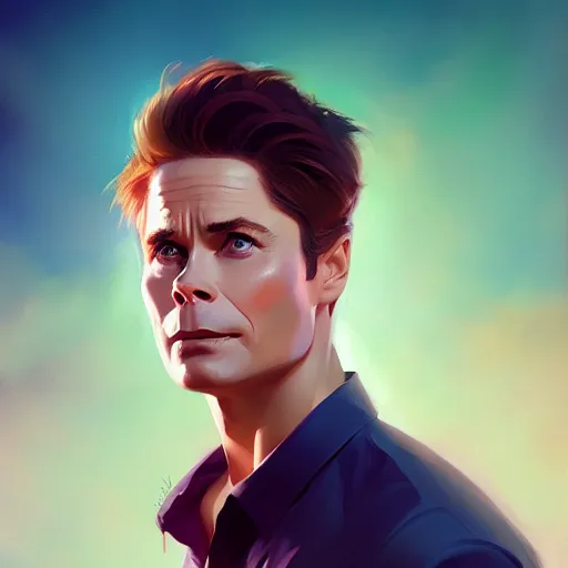 Prompt: rob lowe as an ice cream cone, charlie bowater, artgerm, ilya kuvshinov, krenz cushart, ruan jia, realism, ultra detailed, 8 k resolution