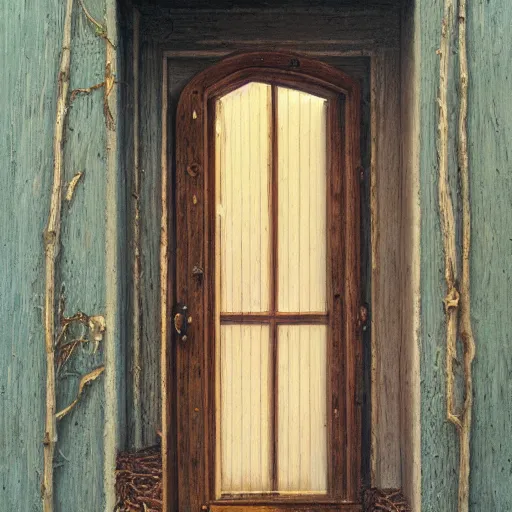 Image similar to a broken wooden door, by Gerald Brom, realistic, detailed, trending on art station