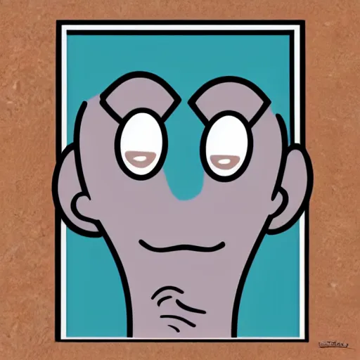 Image similar to handsome squidward, male, detailed pop art