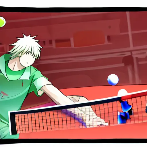 table tennis match, epic, anime style, Stable Diffusion