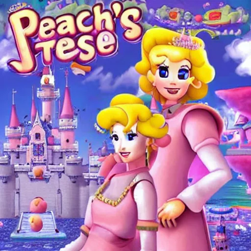 Prompt: peach's castle fever dream