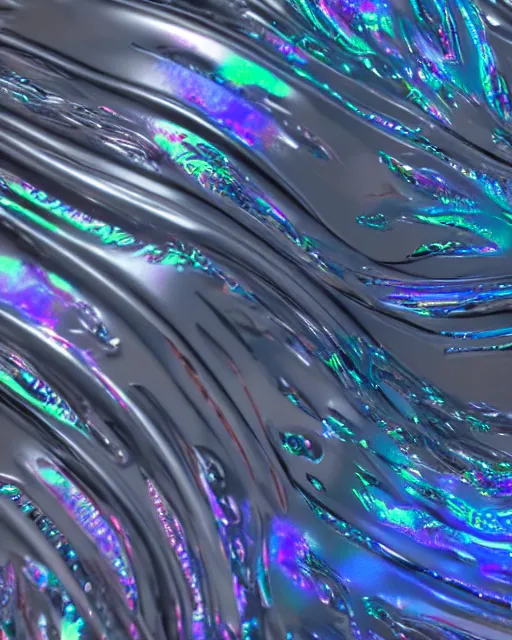 Prompt: organic white shimmering iridescent metal fluid, creative VFX, no text, rendered with octane, hyper realistic, hyper detailed, surreal, futuristic, 8k