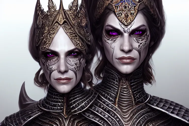 Image similar to a full portrait of a beautiful woman wearing, wearing extremely detailed attire, slim complexity, extremely detailed white eyes, medievil, dnd, extremely detailed, high quality, trending on artstation, photo realistic