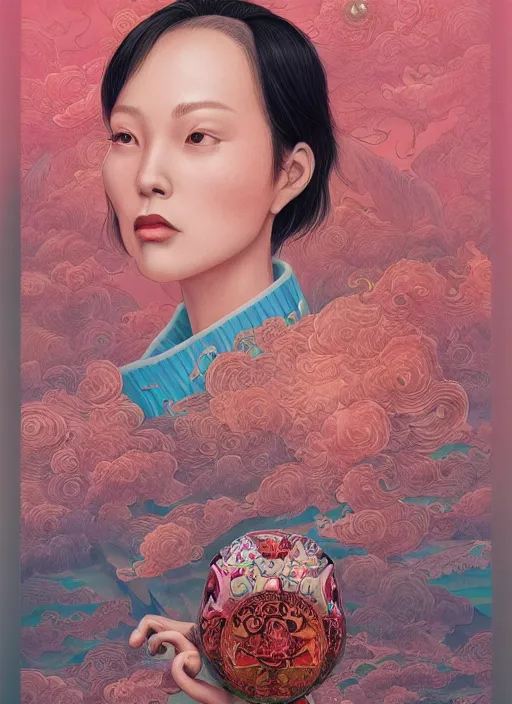 Image similar to Chinese :: by Martine Johanna and Simon Stålenhag and Chie Yoshii and Casey Weldon and wlop :: ornate, dynamic, particulate, rich colors, intricate, elegant, highly detailed, centered, artstation, smooth, sharp focus, octane render, 3d