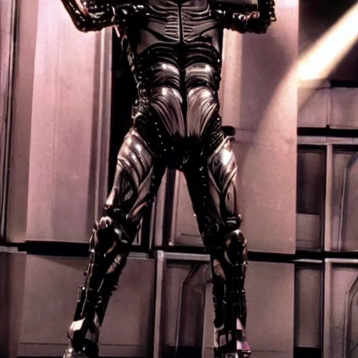 Image similar to locutus of borg being fabulous, broadway style