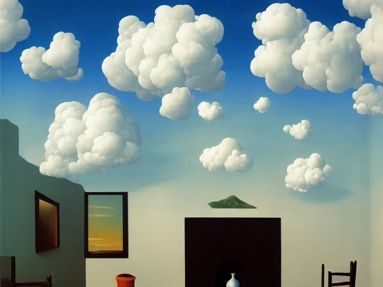 Wallpaper : painting, sea, sand, surreal, Ren Magritte, magic realism  1037x768 - Amat0r - 307802 - HD Wallpapers - WallHere