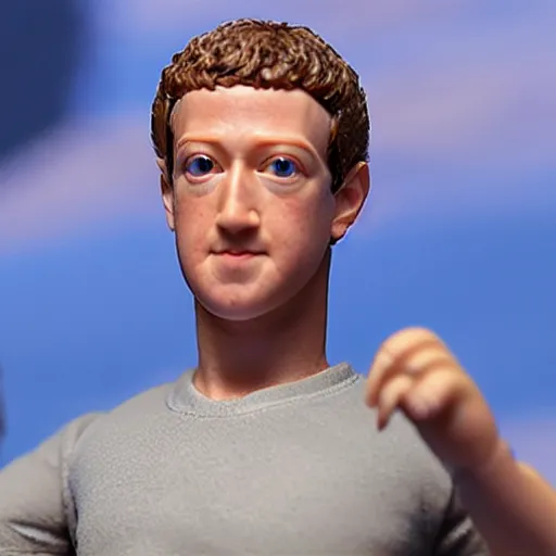 Image similar to Mark Zuckerberg action figure with Kung Fu grip, photo, detailed, 4k