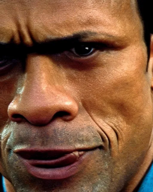 Prompt: film still close - up shot of dwayne johnson from the tv show only fools and horses. photographic, photography