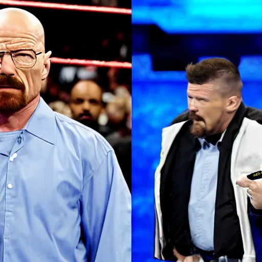 Prompt: Walter White on WWE Smackdown