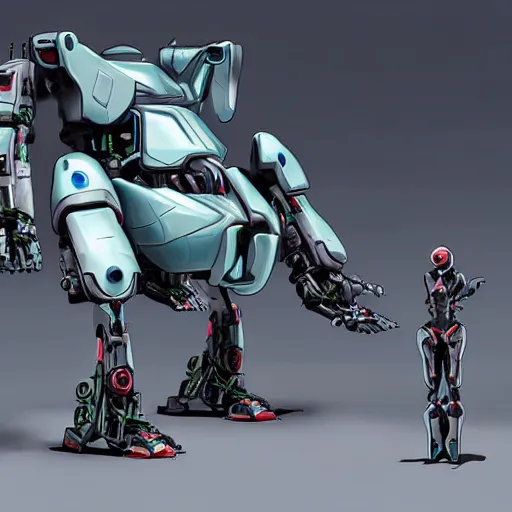 Image similar to a futuristic mech with six legs and a huge chonking cannon on top