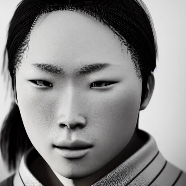 Prompt: perfectly centered close up portrait, samurai, professional portrait photography, candid photography, highly detailed, unreal engine 5