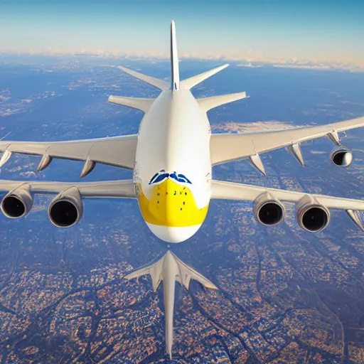 Prompt: Airbus a380 made of cheese, high quality aviation photograph, award winning