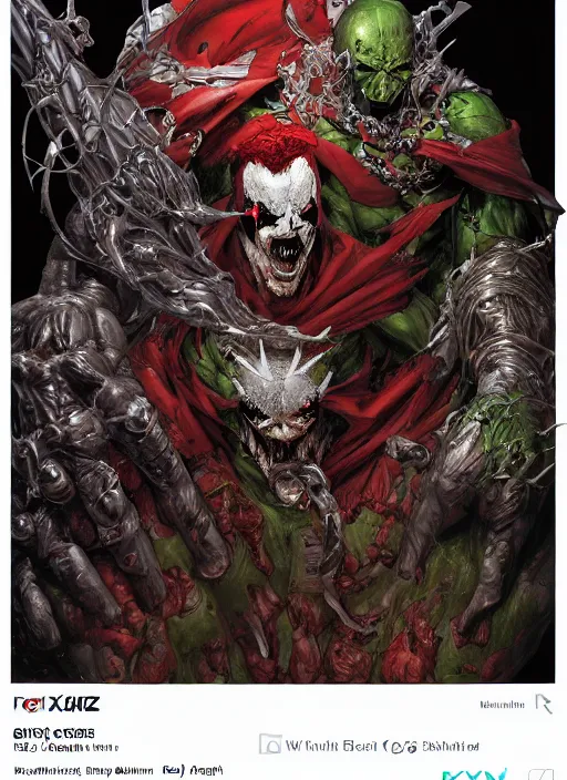 Image similar to first issue of spawn comic book cover art, au naturel, hyper detailed, digital art, trending in artstation, cinematic lighting, studio quality, smooth render, unreal engine 5 rendered, octane rendered, art style by klimt and nixeu and ian sprigger and wlop and krenz cushart