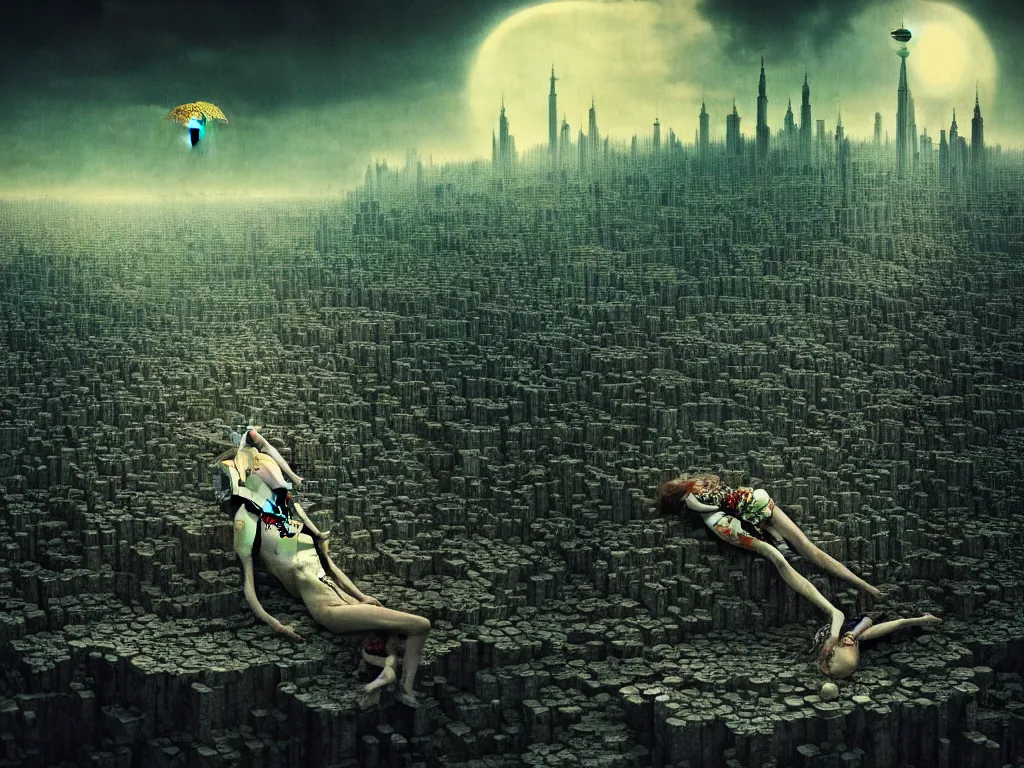 Image similar to highly detailed photo of living is the illusion of dying, trending on deviantart, neo surrealism, sharp focus, 4 k, a lot of little details, octane, masterpiece, art by max ernst